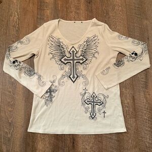Affliction Style Henley Shirt
